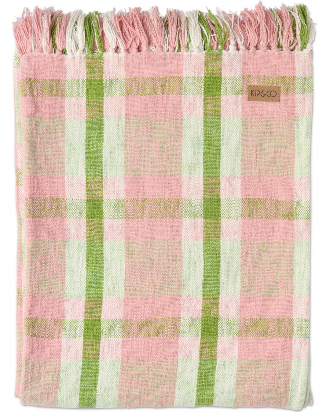 Kip & Co Pistachio Tartan Woven Throw