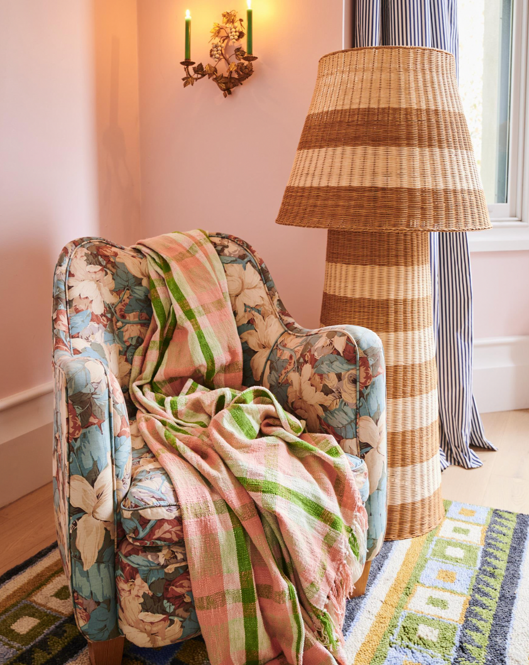 Kip & Co Pistachio Tartan Woven Throw