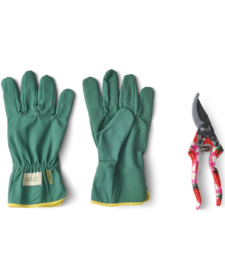 Kip & Co Strawberry Jam Garden Secateurs and Gloves Set