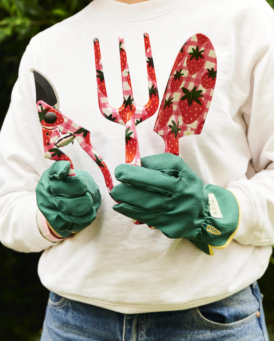 Kip & Co Strawberry Jam Garden Secateurs and Gloves Set