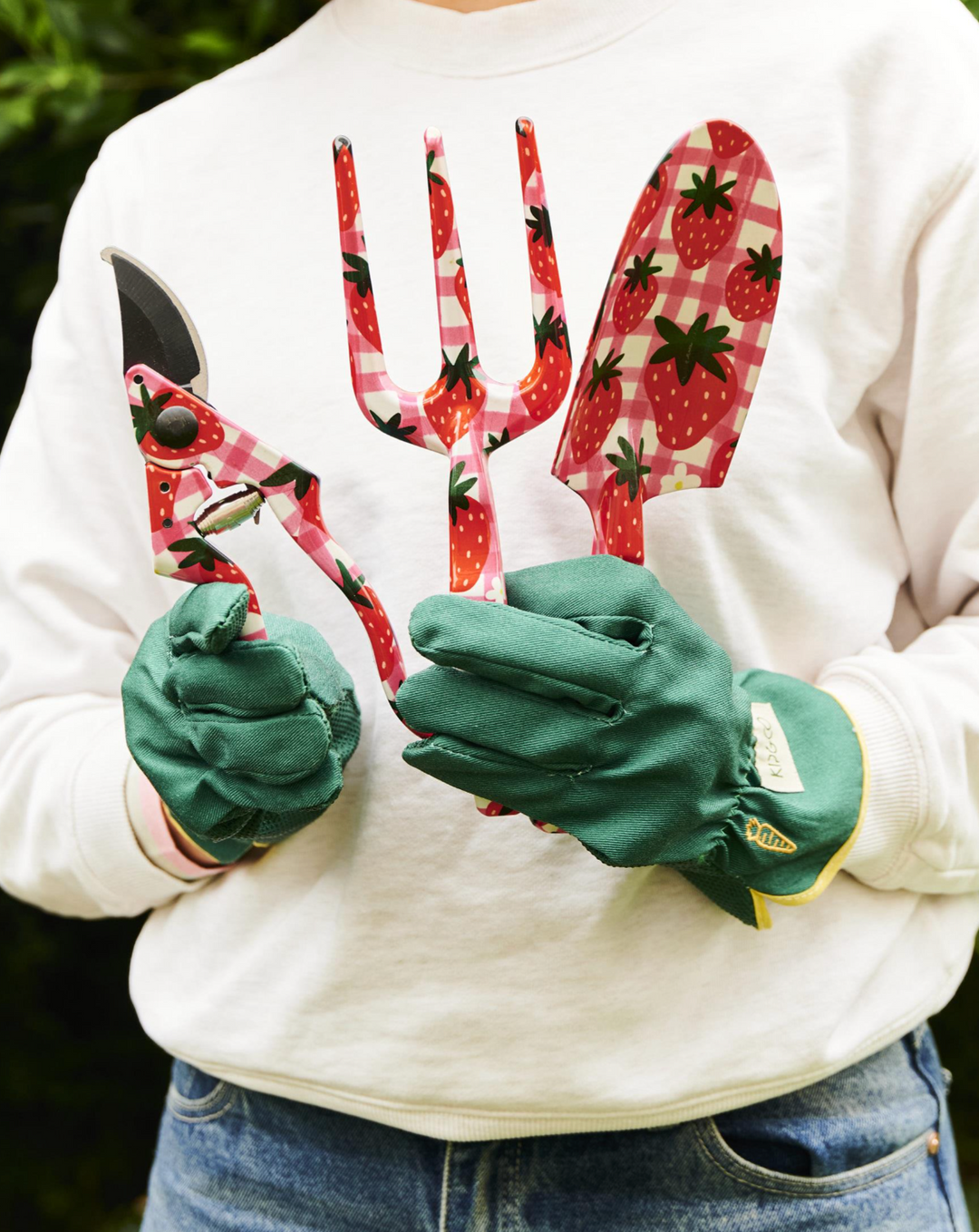 Kip & Co Strawberry Jam Garden Tools and Gloves Set