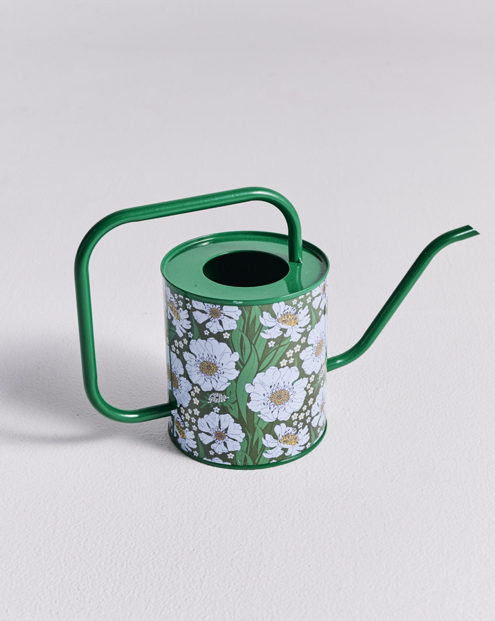 Kip & Co Tumbling Flowers Green Watering Can