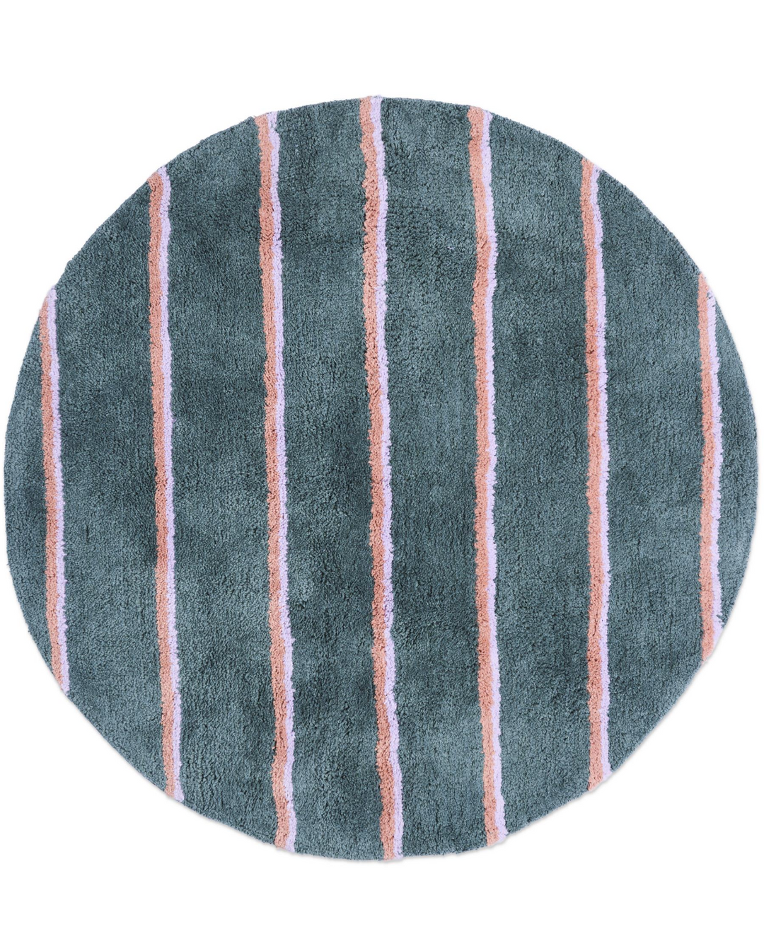 Kip & Co Wakame Crush Stripe Bamboo Round Bath Mat