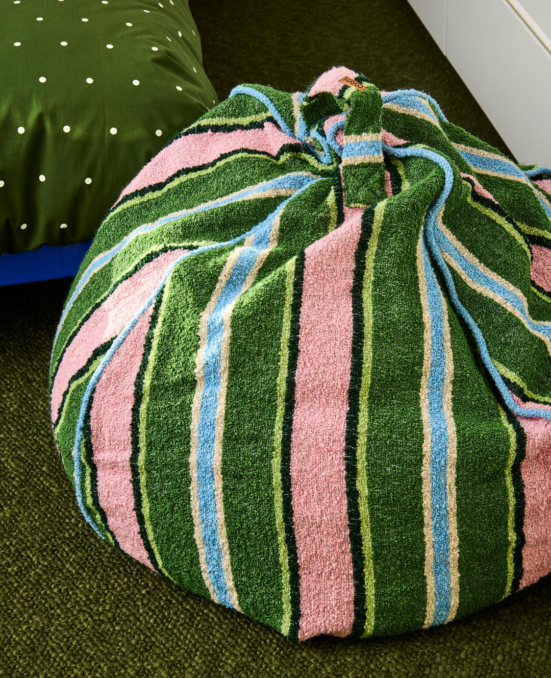 Kip & Co Cactus Stripe Boucle Beanbag