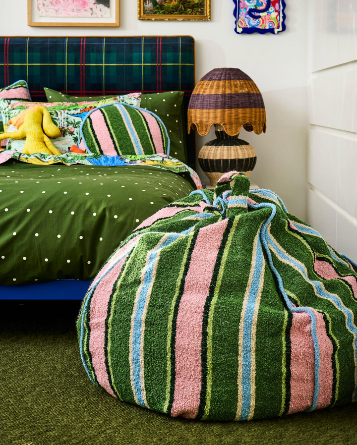 Kip & Co Cactus Stripe Boucle Beanbag