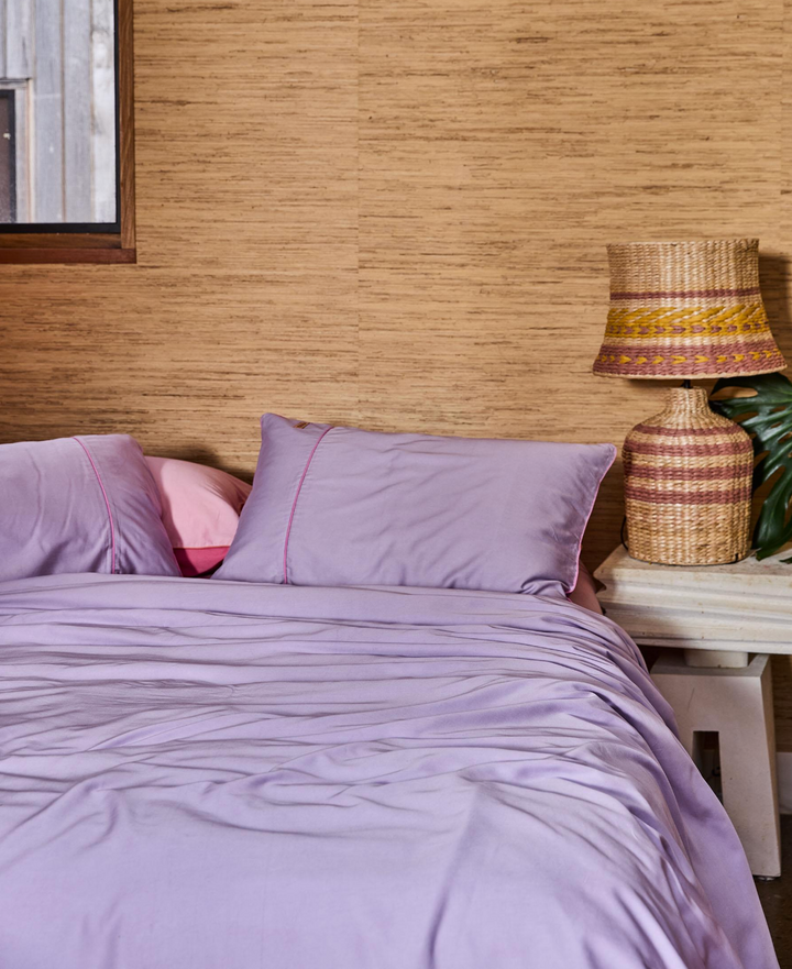 Kip & Co Glow In Lilac Bamboo Cotton Pillowcases
