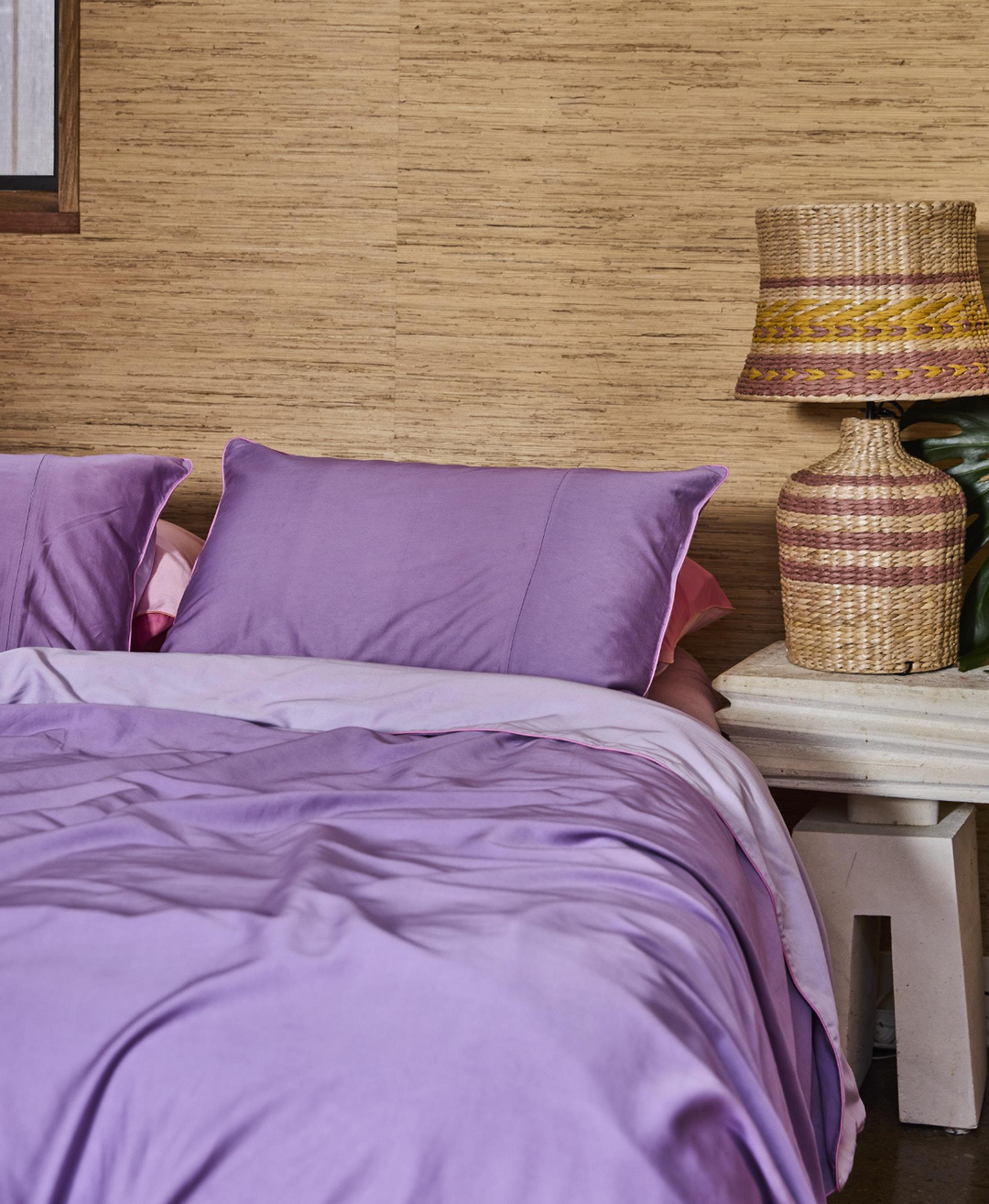 Kip & Co Glow In Lilac Bamboo Cotton Pillowcases