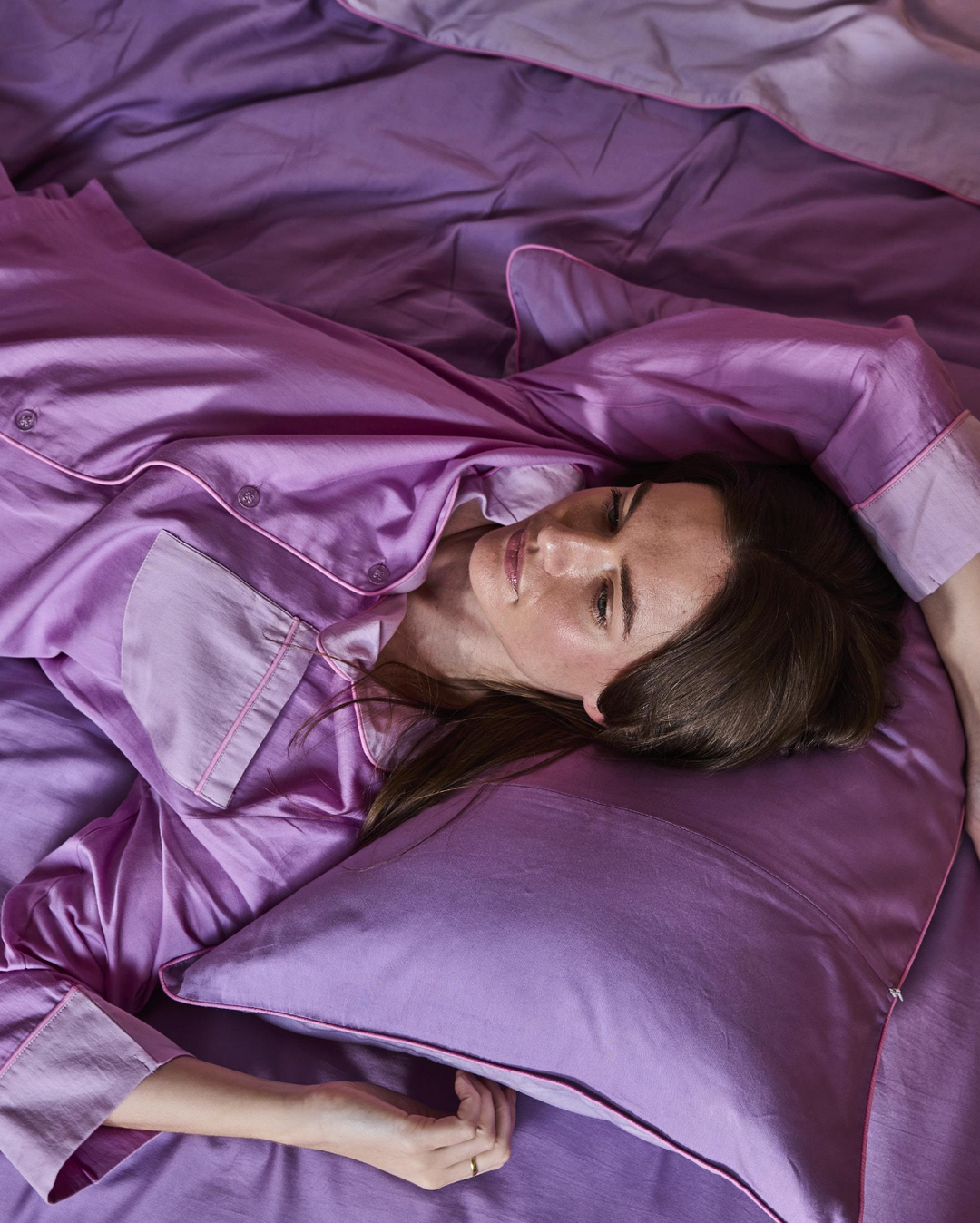 Kip & Co Glow In Lilac Bamboo Cotton Pillowcases