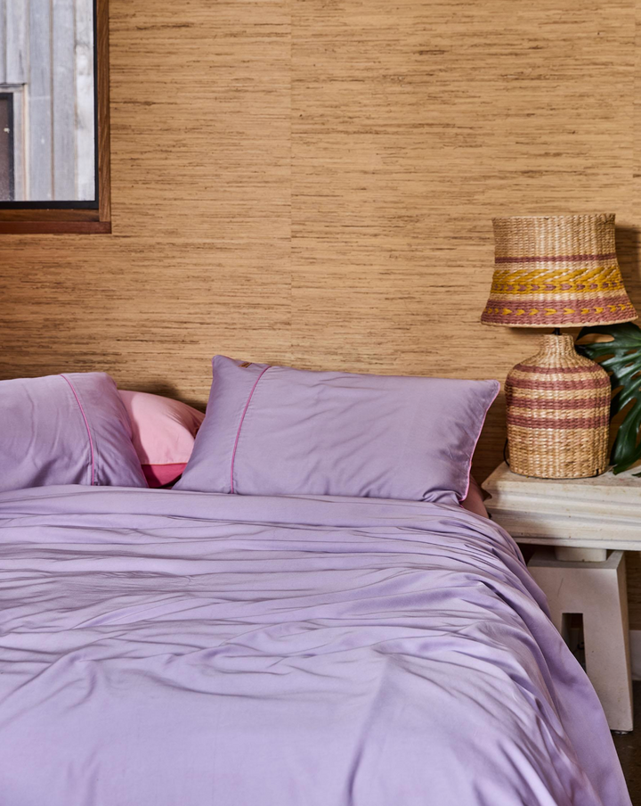 Kip & Co Glow In Lilac Bamboo Cotton Quilt Cover