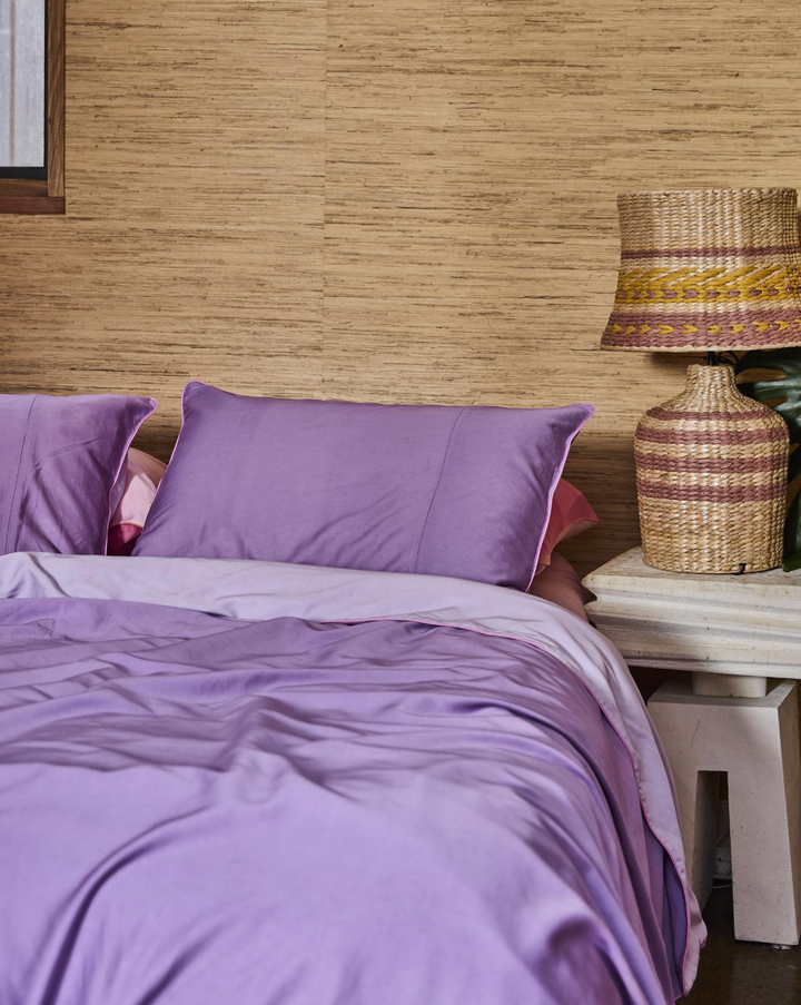 Kip & Co Glow In Lilac Bamboo Cotton Quilt Cover