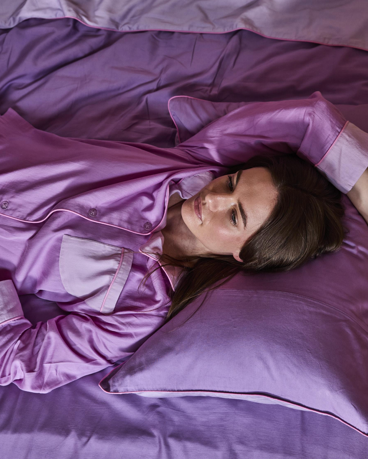 Kip & Co Glow In Lilac Bamboo Cotton Quilt Cover