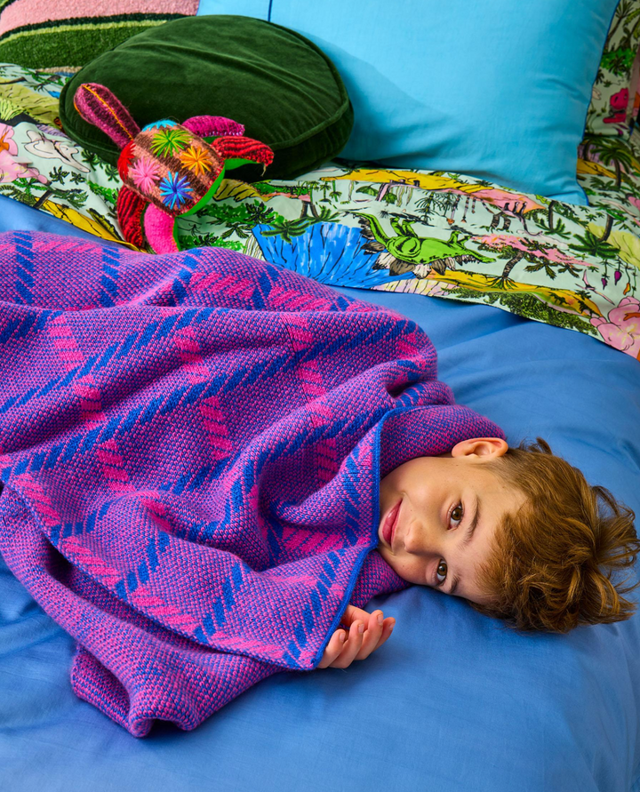 Kip & Co Pink Punch Check Blanket