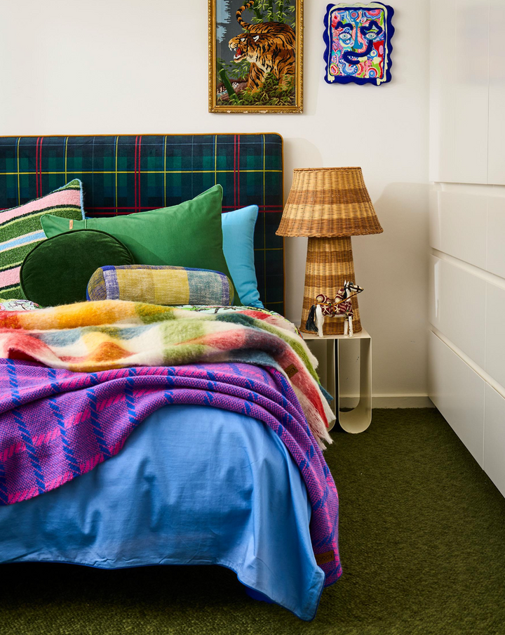 Kip & Co Pink Punch Check Blanket