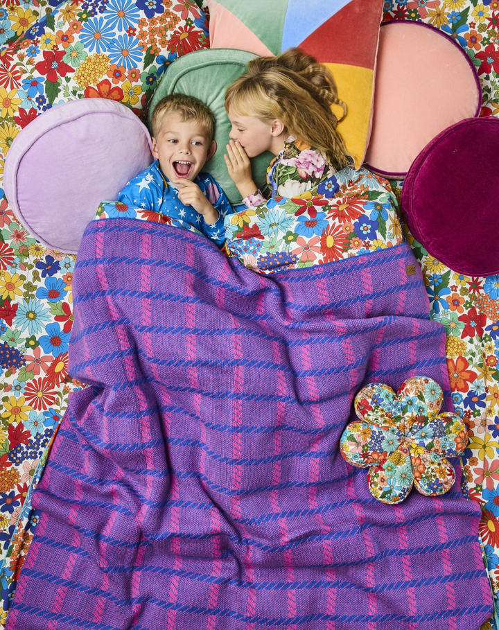 Kip & Co Pink Punch Check Blanket