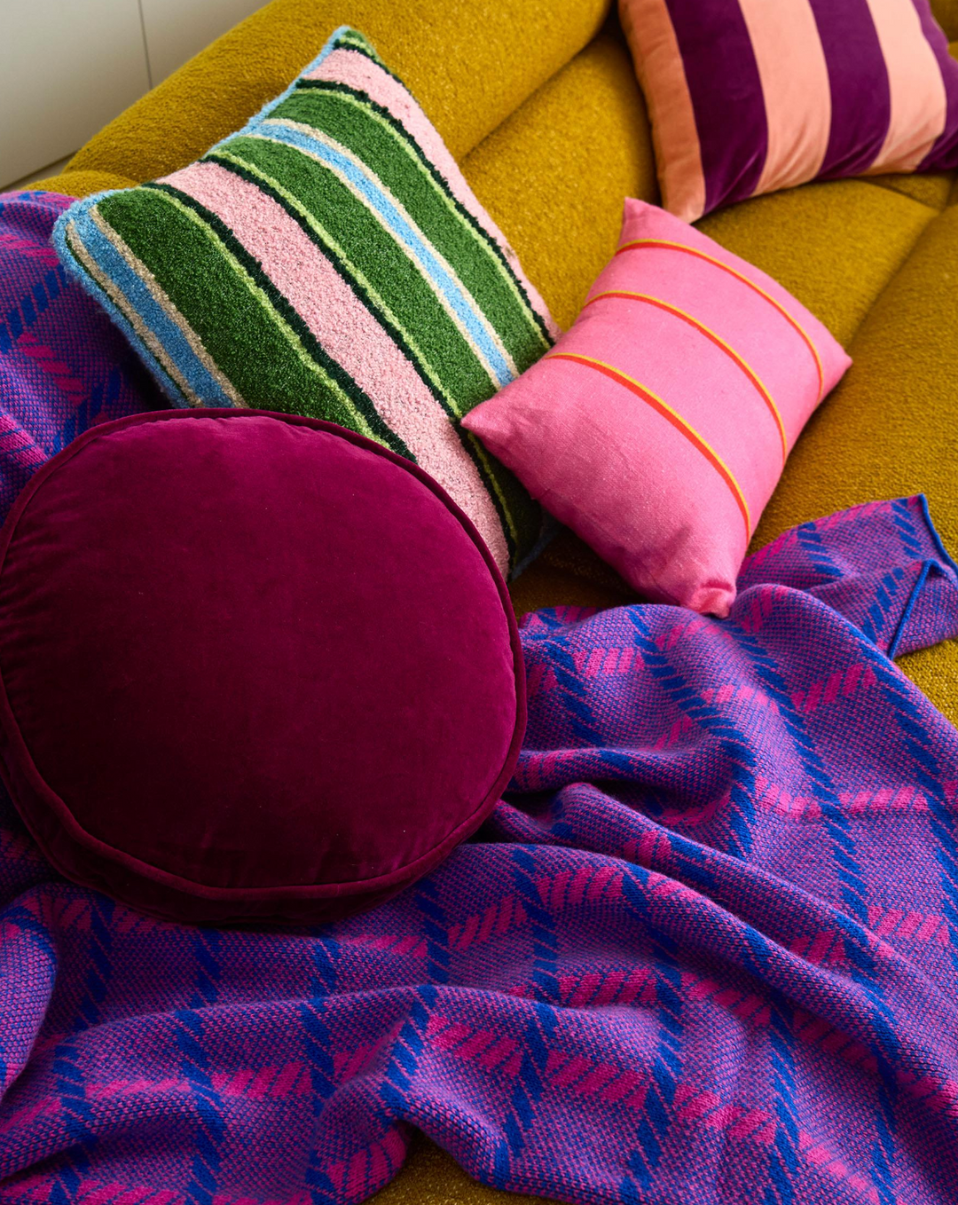 Kip & Co Pink Punch Check Blanket
