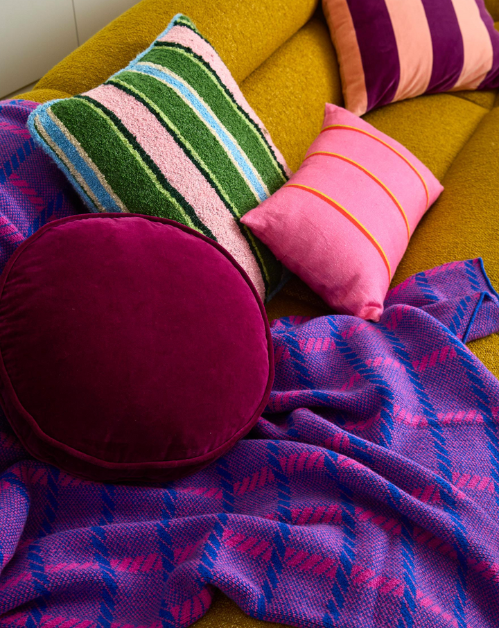 Kip & Co Pink Punch Check Blanket