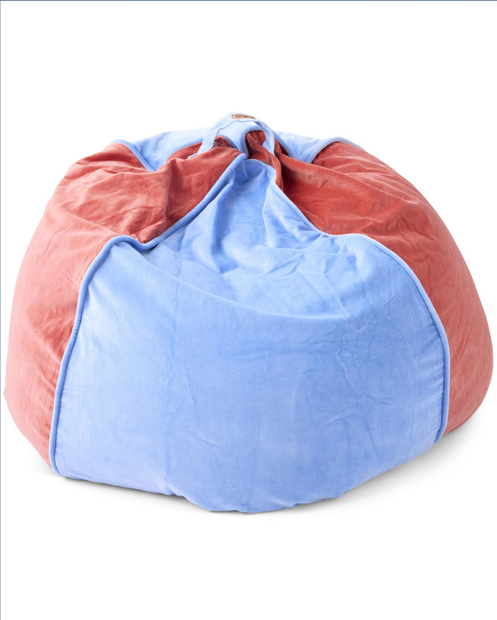 Kip & Co Blue Robin Velvet Beanbag