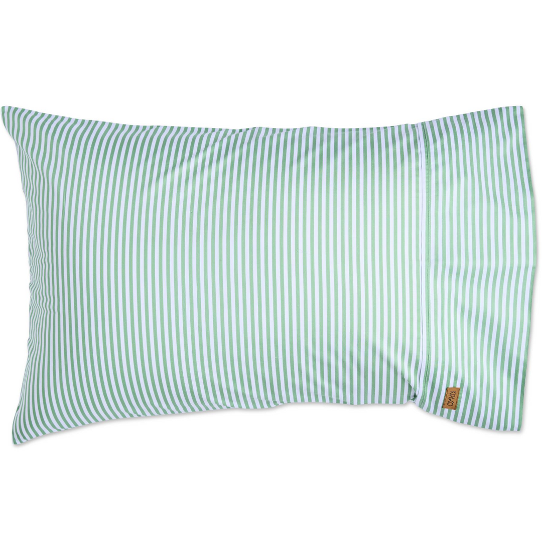 Kip & Co Tarragon Stripe Organic Cotton Pillowcases