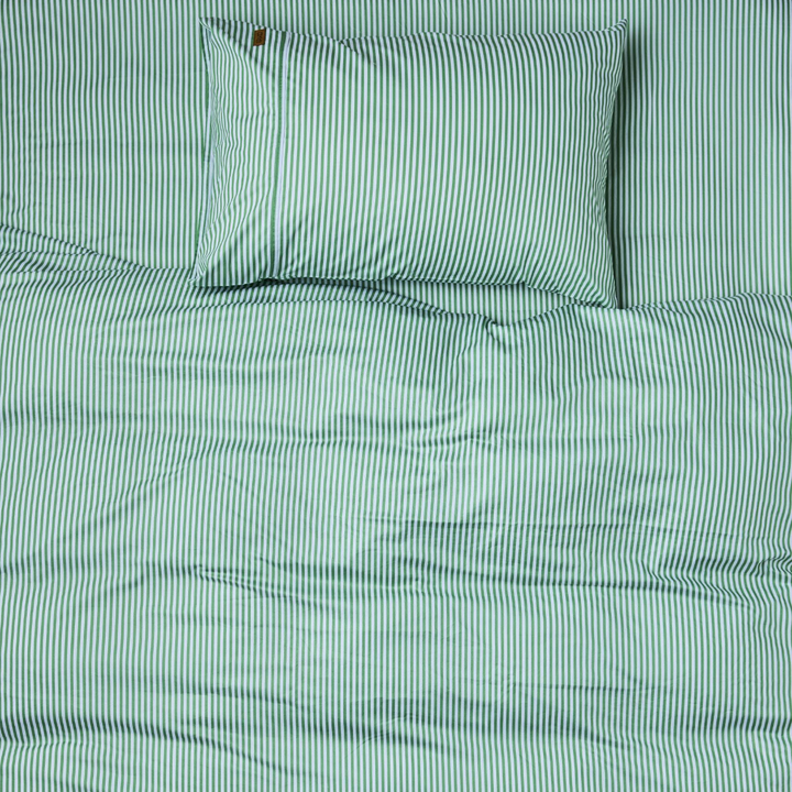 Kip & Co Tarragon Stripe Organic Cotton Pillowcases