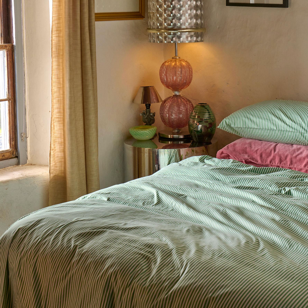 Kip & Co Tarragon Stripe Organic Cotton Quilt Cover