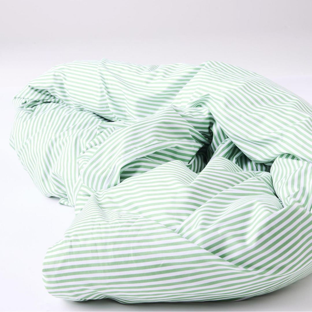 Kip & Co Tarragon Stripe Organic Cotton Quilt Cover