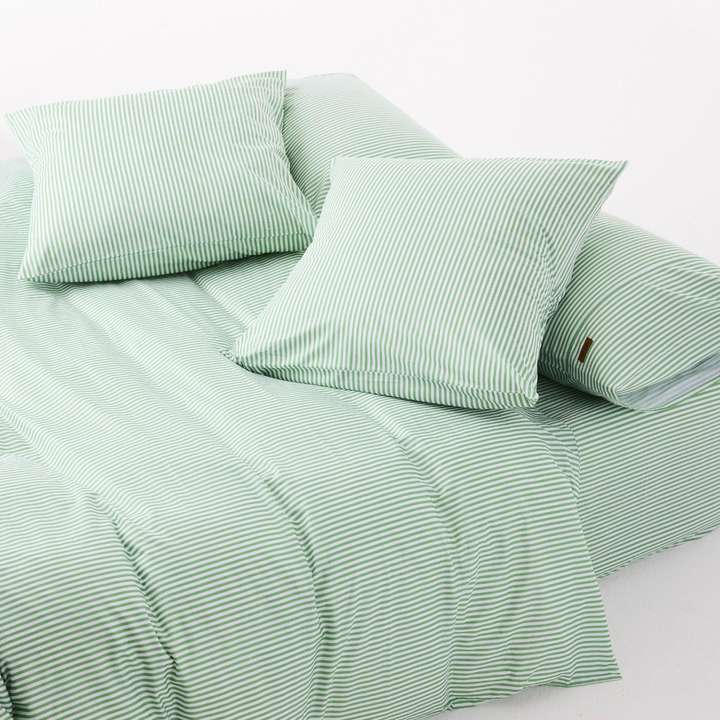 Kip & Co Tarragon Stripe Organic Cotton Pillowcases