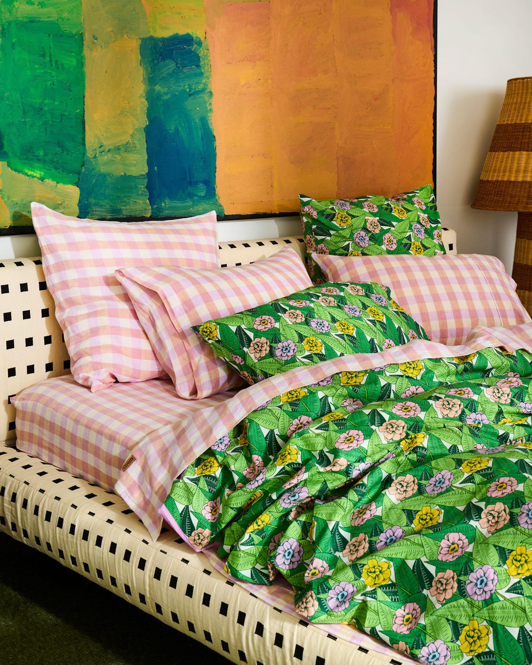 Kip & Co Hazy Days Linen Fitted Sheet