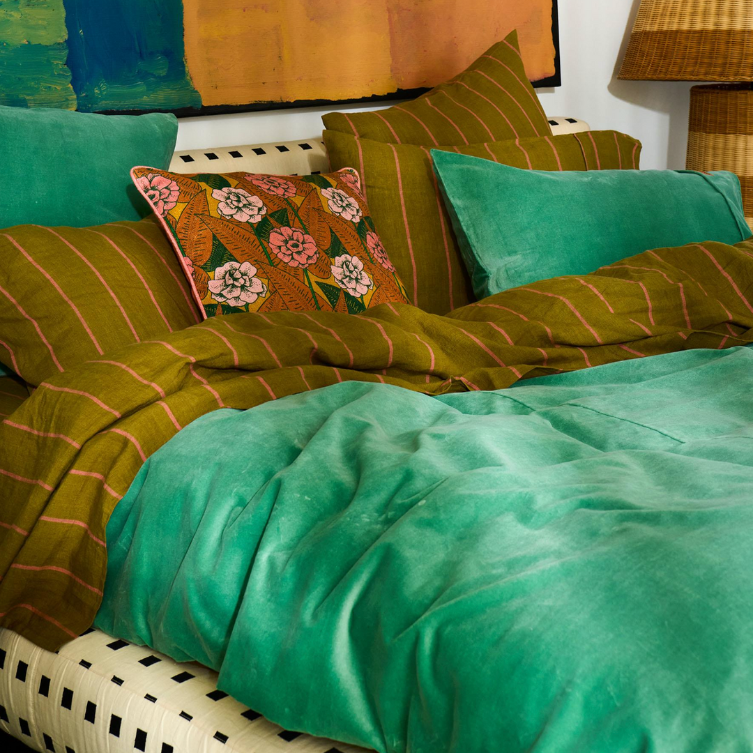 Kip & Co Pistachio Velvet Quilt Cover