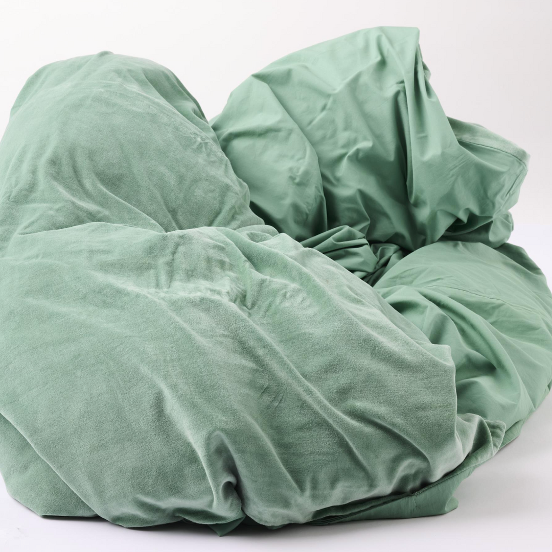 Kip & Co Pistachio Velvet Quilt Cover