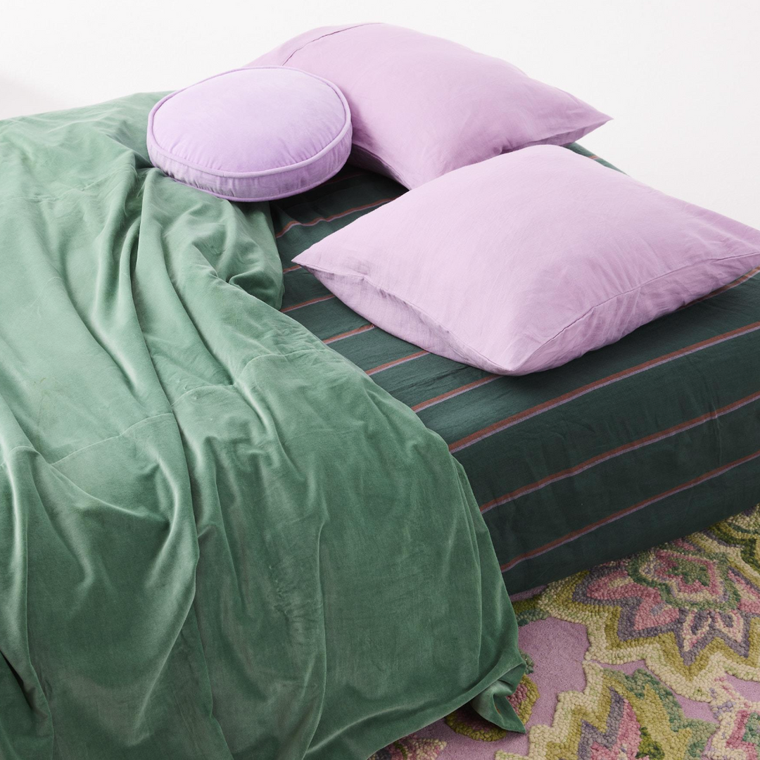 Kip & Co Pistachio Velvet Quilt Cover