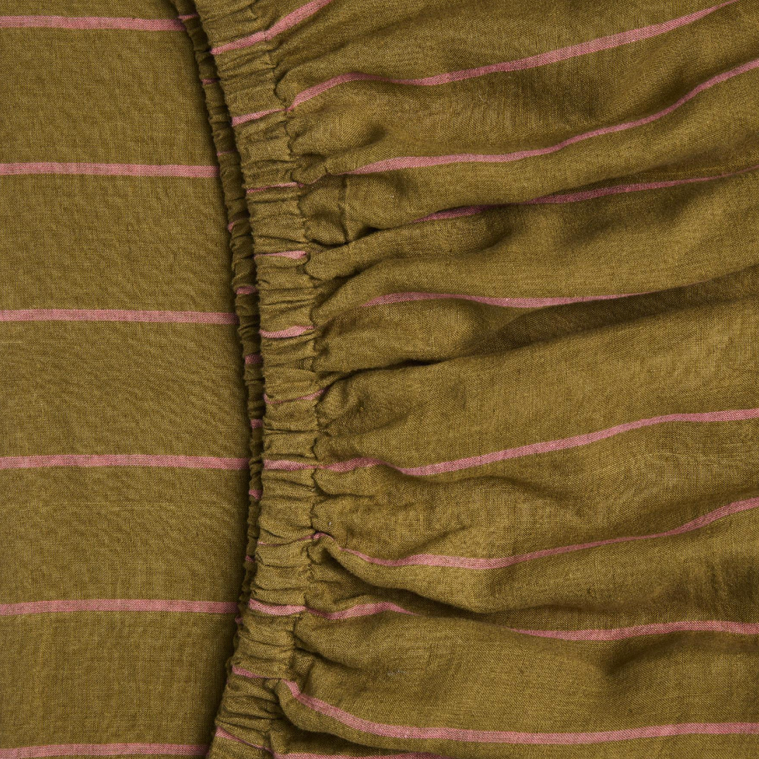 Kip & Co Tapenade Delight Linen Fitted Sheet