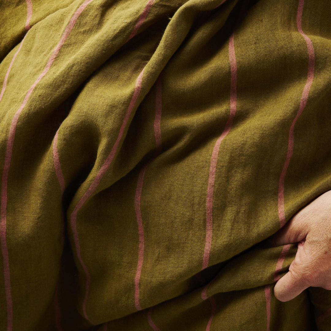Kip & Co Tapenade Delight Linen Fitted Sheet