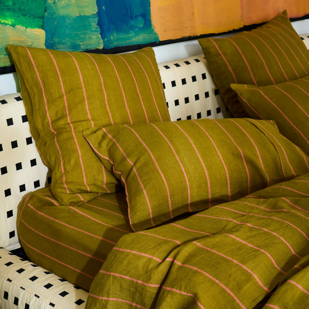 Kip & Co Tapenade Delight Linen Fitted Sheet