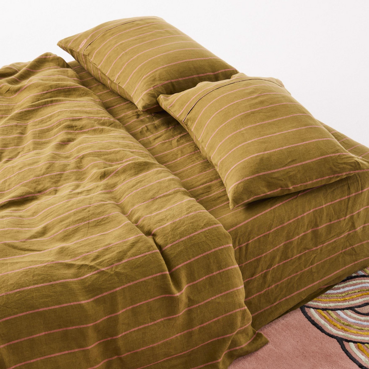 Kip & Co Tapenade Delight Linen Fitted Sheet