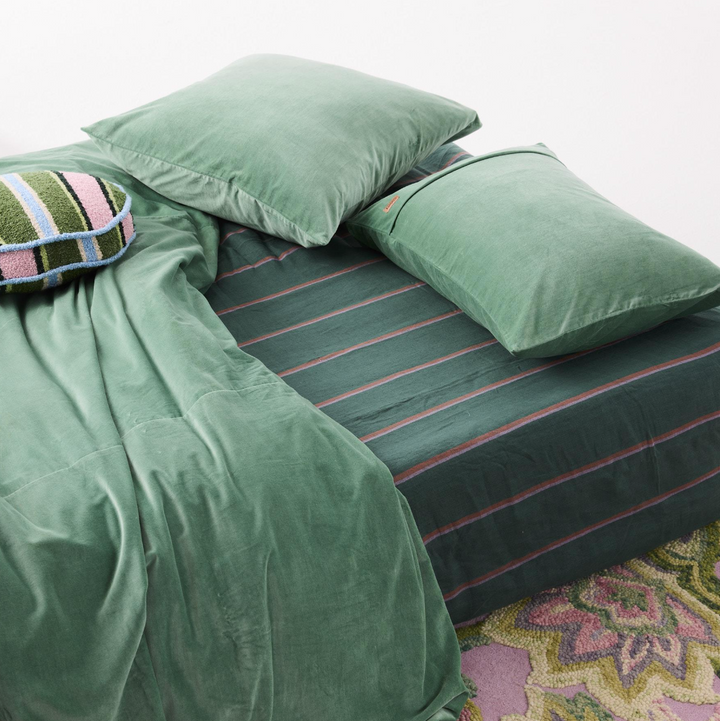 Kip & Co Pistachio Velvet European Pillowcases