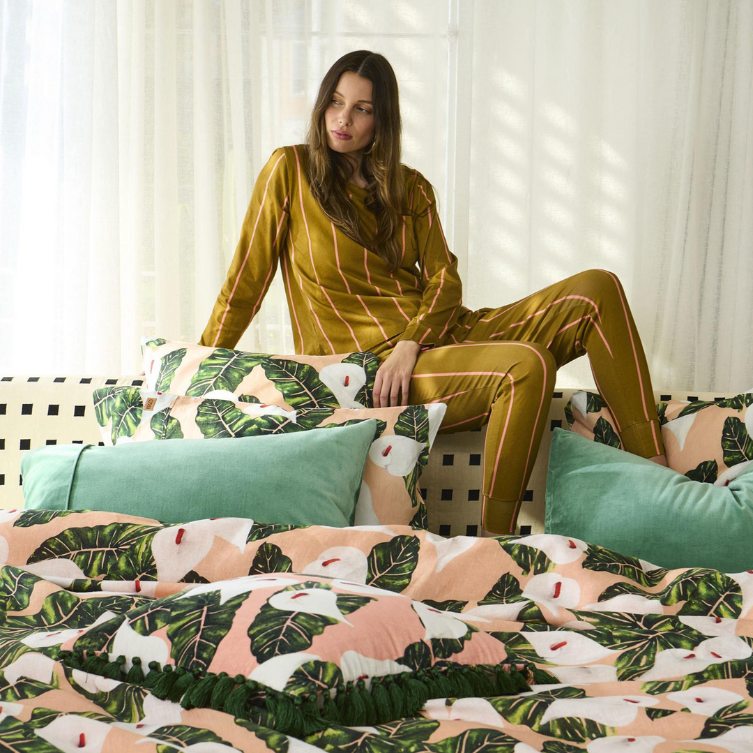 Kip & Co Pistachio Velvet Pillowcases