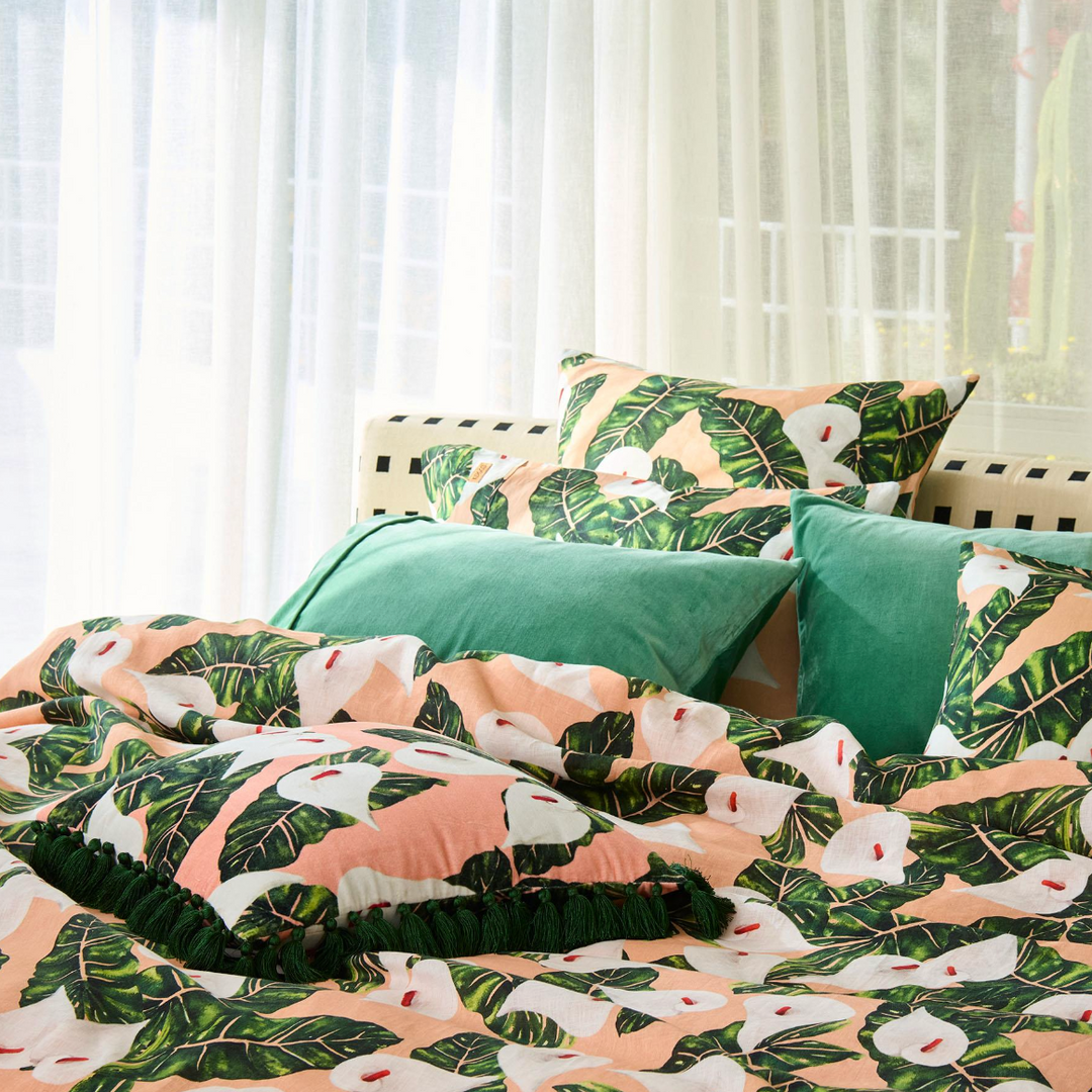 Kip & Co Pistachio Velvet Pillowcases