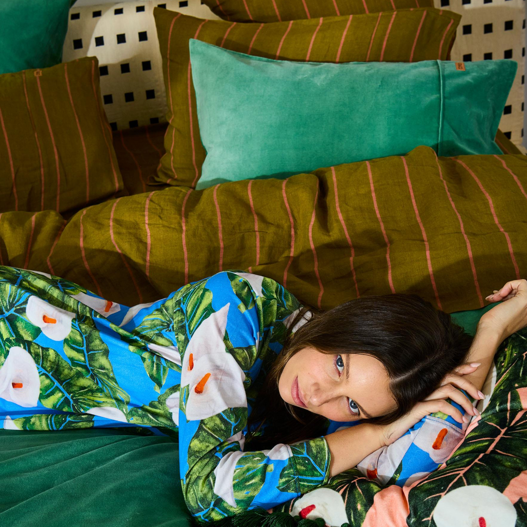 Kip & Co Pistachio Velvet Pillowcases
