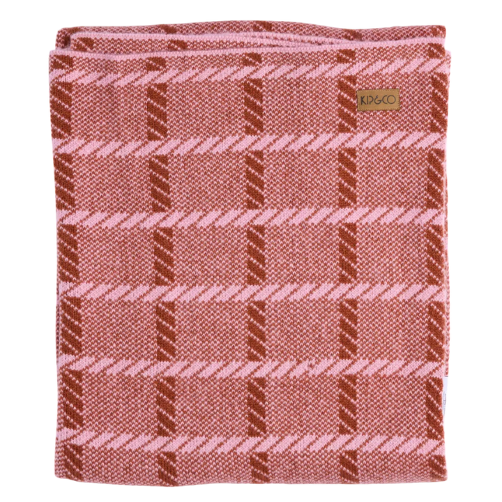 Kip & Co Creme Brulee Check Blanket