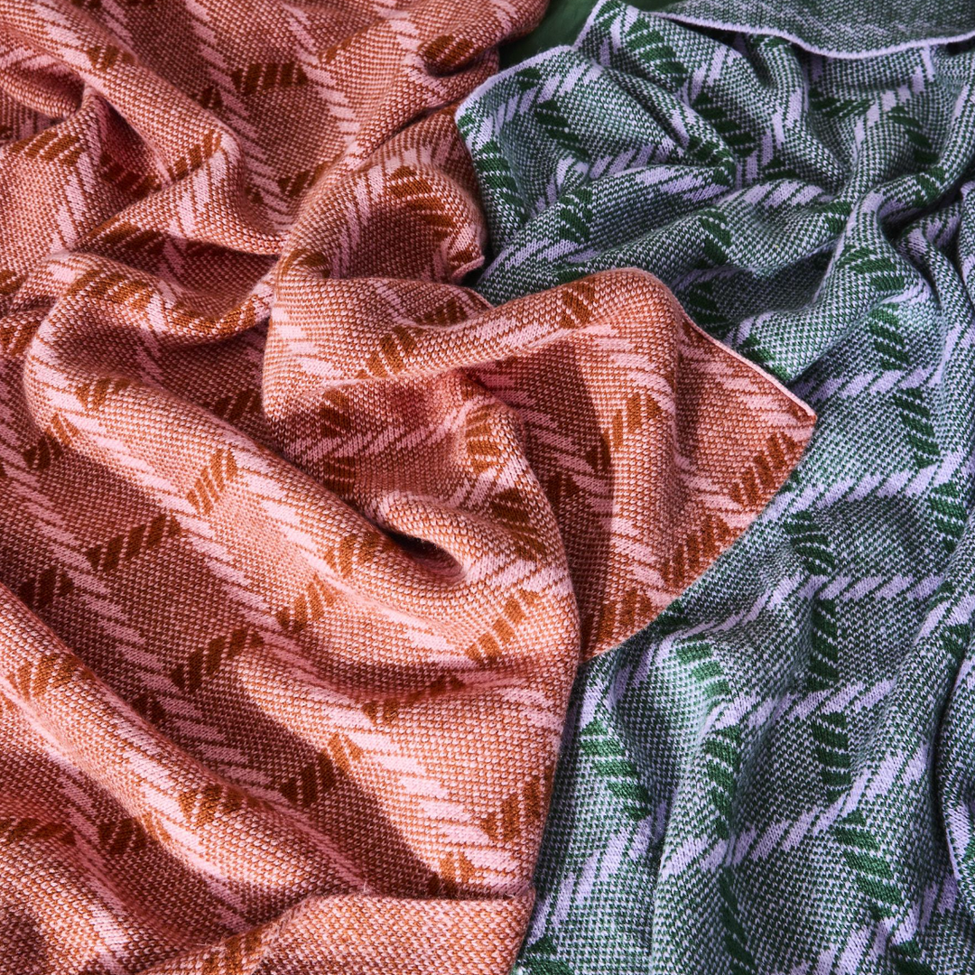 Kip & Co Creme Brulee Check Blanket