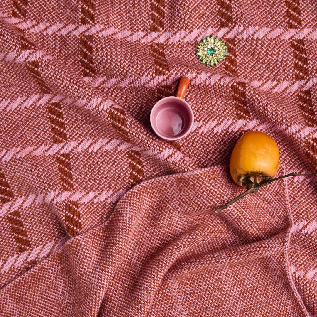 Kip & Co Creme Brulee Check Blanket