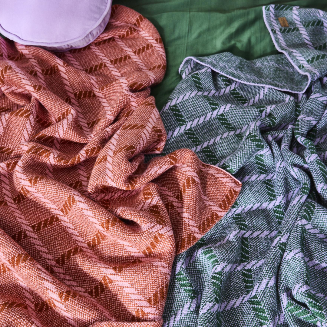 Kip & Co Alpine Violet Check Blanket
