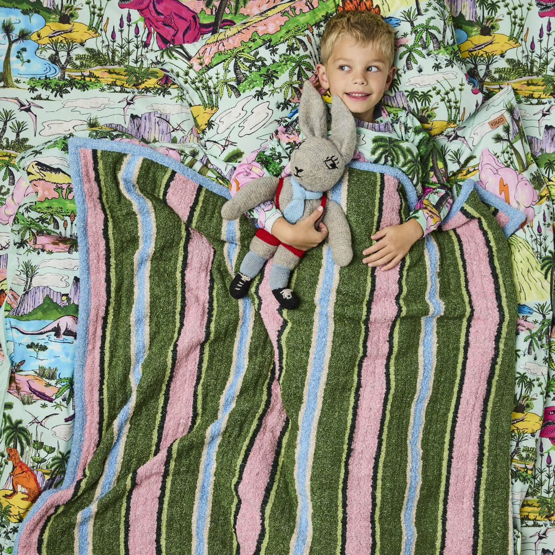 Kip & Co Cactus Stripe Boucle Blanket