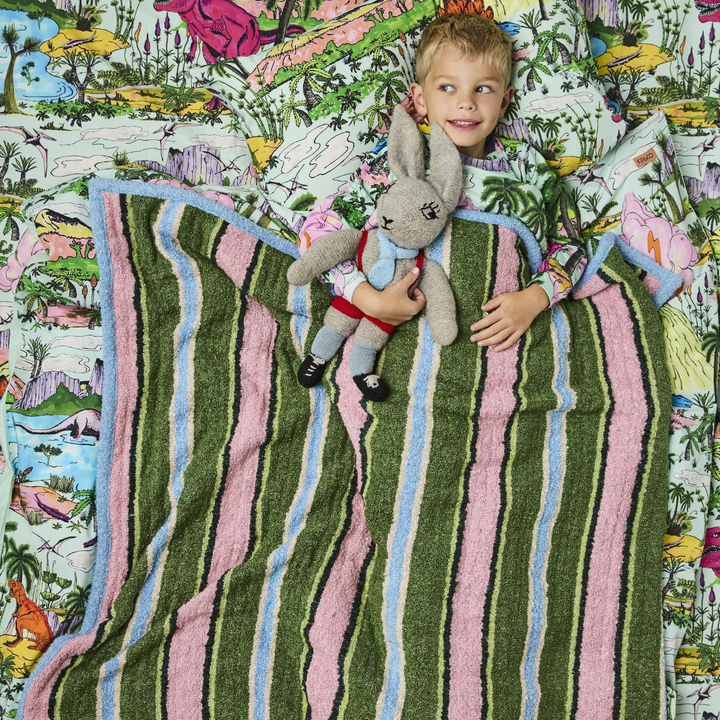 Kip & Co Cactus Stripe Boucle Blanket