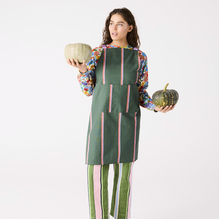 Kip & Co Wakame Crush Stripe Canvas Apron