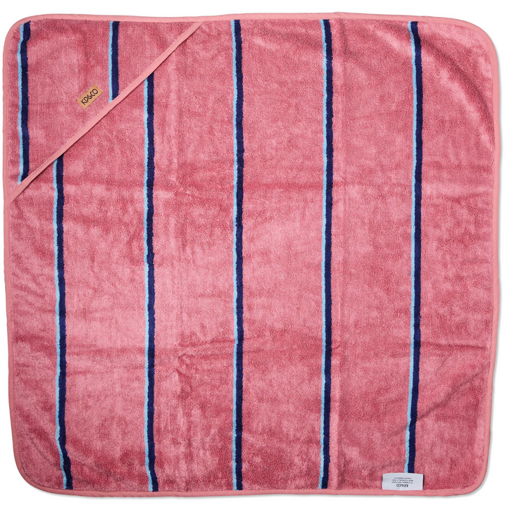 Kip & Co Blushing Stripe Bamboo Terry Baby Towel