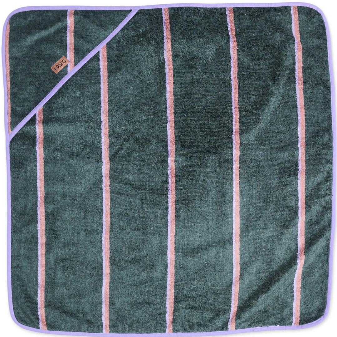 Kip & Co Wakame Crush Stripe Bamboo Terry Baby Towel