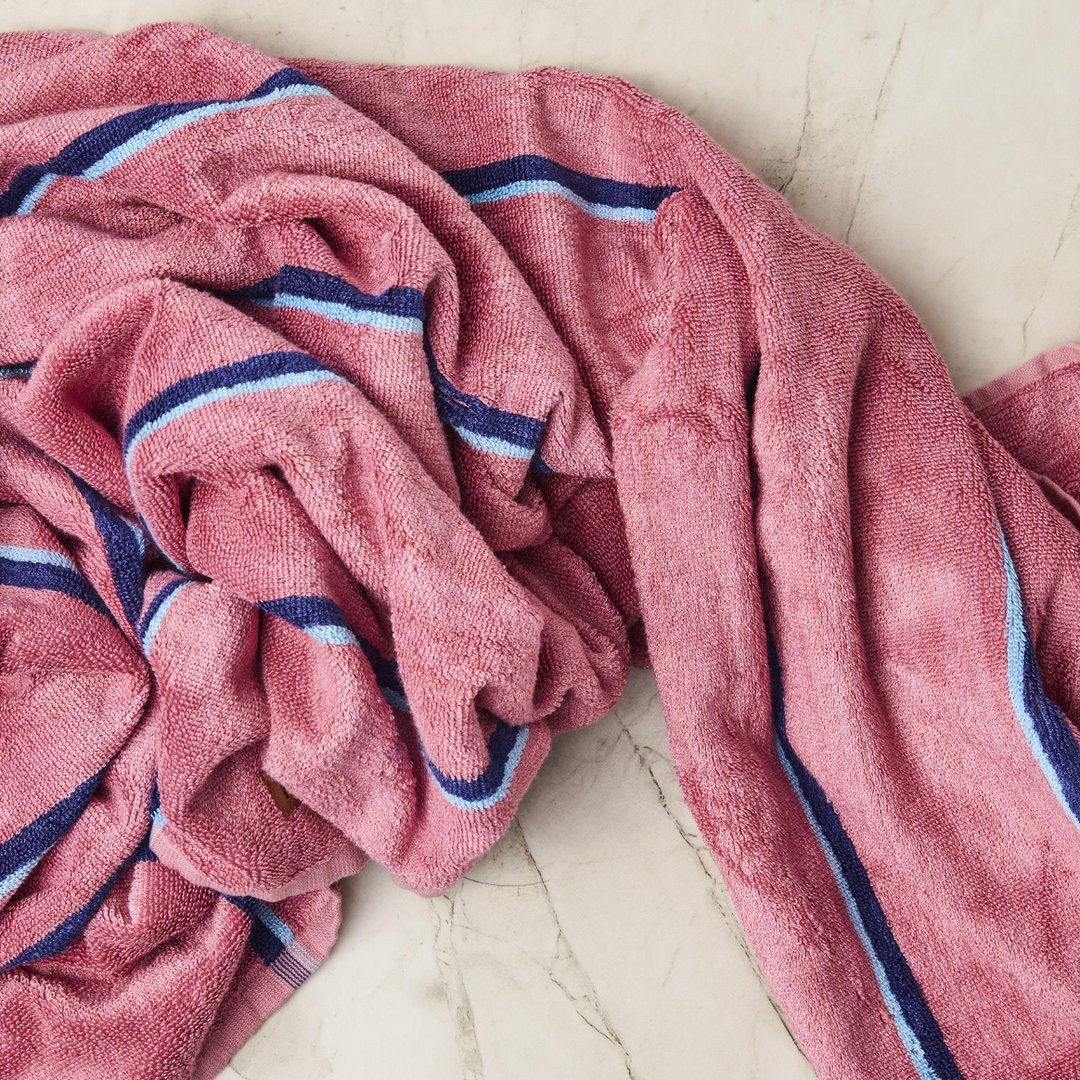 Kip & Co Blushing Stripe Bamboo Terry Bath Towel