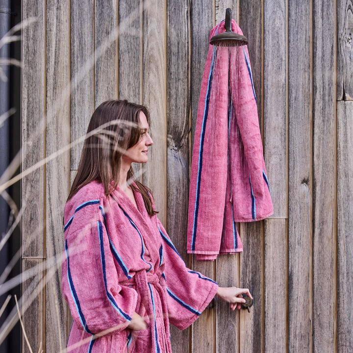 Kip & Co Blushing Stripe Bamboo Terry Bath Towel