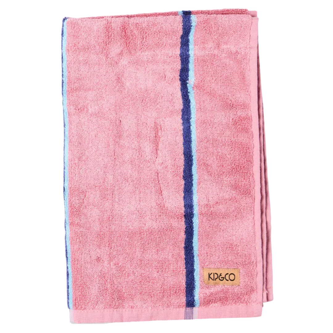Kip & Co Blushing Stripe Bamboo Terry Hand Towel